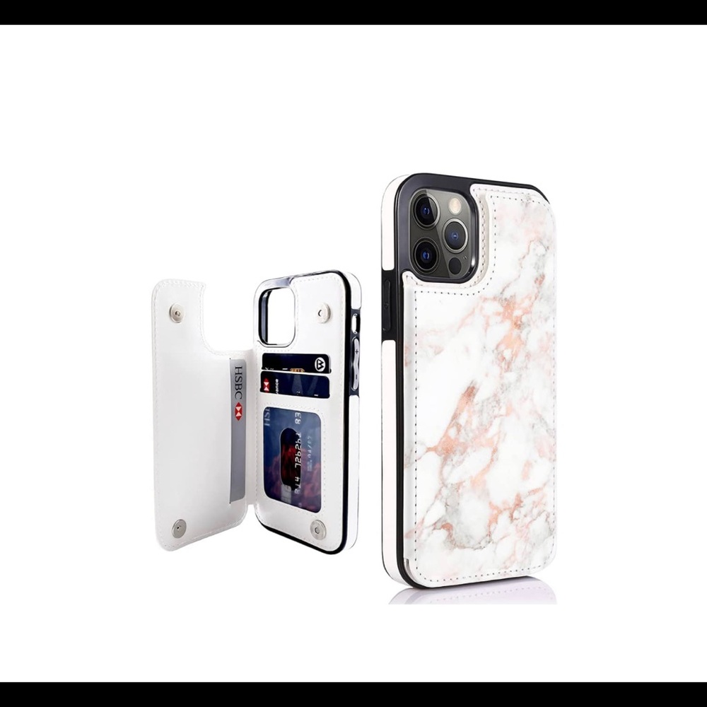 uCOLOR Flip Leather Wallet Case Card Holder for iPhone 12 and 12 Pro 5G 6.1”